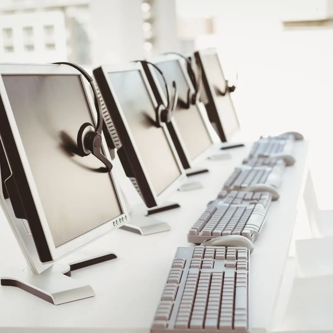 Call center office cleaning service Allen TX — workstations and shared desks